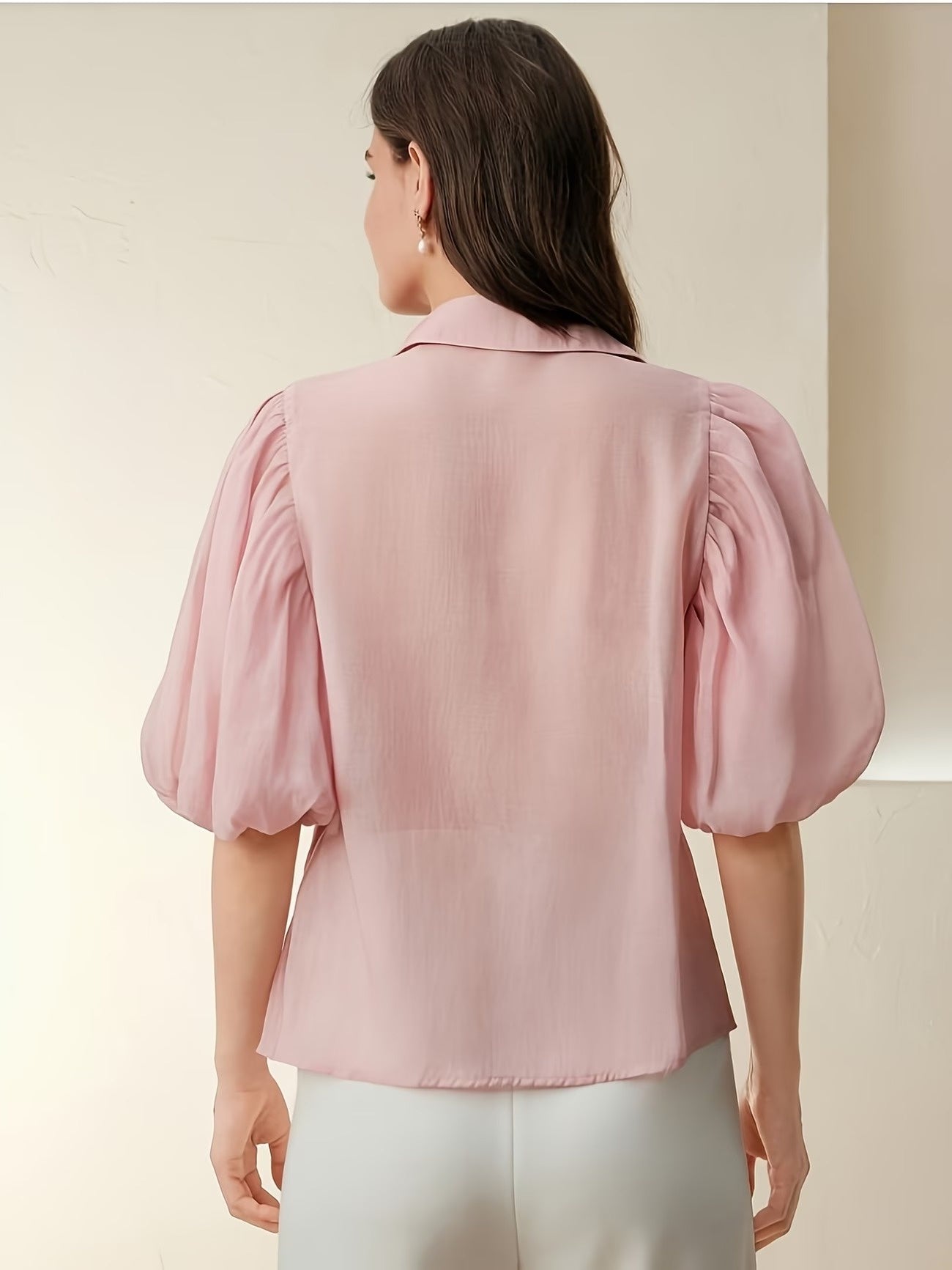 Women's Embroidered Puff Sleeve Blouse